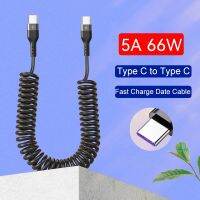 65W 5a Type C ถึง Type C สปริงชาร์จเร็วแบบ14 Pro สายไอโฟนพับเก็บได้สูงสุดสำหรับสายข้อมูลสาย Usb 13