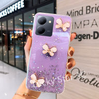 ปลอกอ่อนคลังสินค้าพร้อมสำหรับ VIVO Y36 4G 5G Y02t 2023 เคส Phone Case ท้องฟ้าเต็มไปด้วยดวงดาว DIY ผีเสื้อเคสโทรศัพท์กากเพชรฝาหลังโทรศัพท์ป้องกันการตกหล่น