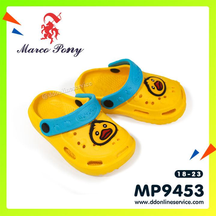 marco-pony-รุ่น-mp9453-รองเท้าปิดหัว-รองเท้าหัวโต-รองเท้าลายเป็ด-รองเท้าเด็กเล็ก-รองเท้าเด็ดหัดเดิน-รองเท้ารดส้น-รองเท้าใส่เล่น