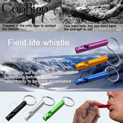 1pcs Metal Whistle Pendant With Keychain Keyring Survival Call Camping Hiking Outdoor Supplies Multifunction Survival kits