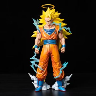 ดราก้อนบอลพระราชวัง GK ซูเปอร์สาม Goku ซูเปอร์ระเบิดสอง Goku พร้อมด้วยรัศมีหัวคู่อะนิเมะทำมือขายส่ง