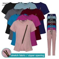 Pet Grooming Agency Nursing Clothes Mens Scrubs Work Clothes Spa Uniform Zipper Coat Suits Beautician Scrubs Set Beauty Uniforms