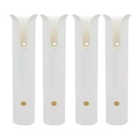 4Pcs Plastic Fishing Rod Holder Fishing Pole Rack Ship Fish Rod Tube Yacht Fishing Rod Frame for Boat White