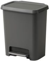 KNÖCKLA Pedal bin, dark grey, 25 l (คเนิคลา ถังขยะเหยียบ, เทาเข้ม, 25 ลิตร)