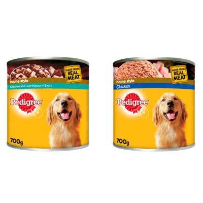 PEDIGREE เพดดิกรี อาหารสุนัขชนิดเปียก แบบกระป๋อง ขนาด 700 ก. 1 กระป๋อง (เลือกรสได้)