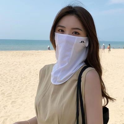 hotx 【cw】 Ice-silk Veil UV Protection Outdoor Breathable Face Scarf for Sport