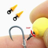 20PCS Boilie Screw Peg with Ring Swivel for Ronnie Rig D-Rig Chod Rig Terminal Tackle Bait Holder Screw Carp Fishing Accessories Accessories