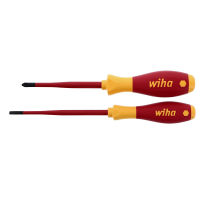 Wiha 32189 Insulated Screwdrivers Slim No.2 and 4.5, 2-Piece Set