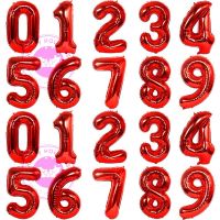 Big 40inch Number Balloons Birthday Party Decoration Anniversary New Year Scene Red Gold Colorful Aluminum Foil Helium Balloon