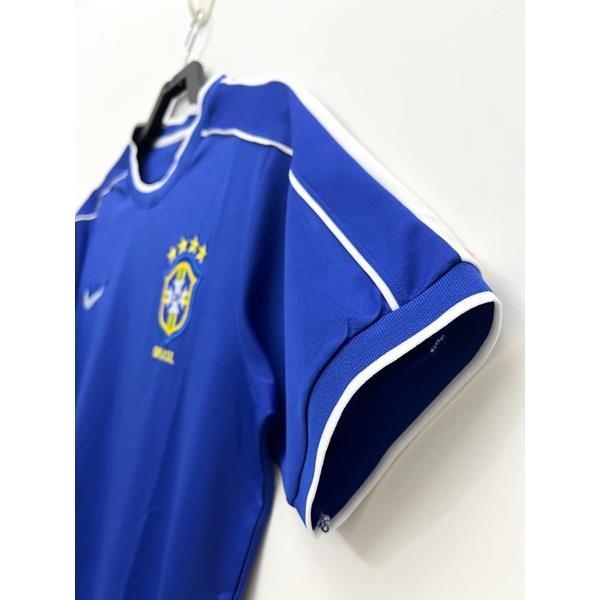 เสื้อกีฬาแขนสั้น-ลายทีมชาติฟุตบอล-brazil-away-98-s-xxl-ชุดเยือน-สําหรับผู้ชาย-aaa