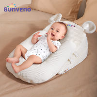 SUNVENO หมอนทารกแบบระบายอากาศป้องกันการรั่วไหลนมอเนกประสงค์,ที่นอนให้อาหารเด็กแรกเกิดแบบพกพาชามป้อนอาหารเด็กกันรั่วไหลแผ่นทางลาดสำหรับทารก0-1ปี