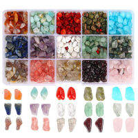 Natural Stone Beads Box WIth Accessories and Tools Irregular Gemstones Healing Loose Rocks For DIY Necklace Jewelry Making Craft