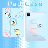 เคสไอเเพด ลายการ์ตูน compatible for case Air4/Air5 10.9 ชาร์จปากกาได้ air3 pro10.5 gen7/gen8/gen9 10.2 pro11 360°หมุนตั้ง/นอนได้ เคสหนังอะคริลิคใส พร้อมถาดใส่ปากกา