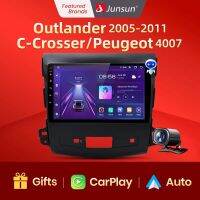 Junsun V1 AI Voice Wireless CarPlay Android Auto Radio for Mitsubishi Outlander xl 2 2005-2011 for Citroen C-Crosser 4G Car