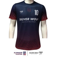 SILVER WOLF SPORT Football Shirt เสื้อฟุตบอลชาย เสื้อกีฬา ผ้าพิมพ์ลาย ด้วยระบบ Sublimation สีไม่ตก ลายไม่ลอก เบาสบาย มีรูระบายอากาศ แห้งไว ไม่ยับง่าย สำหรับ ใส่วิ่ง ใส่ออกกำลังกาย รุ่น PlayMaker Collection