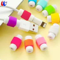 1pcs Candy color cable data cable protective cover protective cover usb interface protection (Random Color)