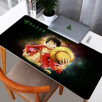 RAZER One Piece Mouse Pad เครื่องเกม XL Custom Home แผ่นรองเมาส์ใหม่ แผ่นรองเมาส์ XXL แผ่นรองแป้นพิมพ์ พรมยางธรรมชาติอ่อนนุ่ม แผ่นรองเมาส์คอมพิวเตอร์