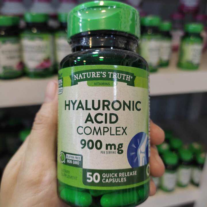 Nature's Truth Vitamins Hyaluronic Acid Complex 900 mg 50 Capsules Exp