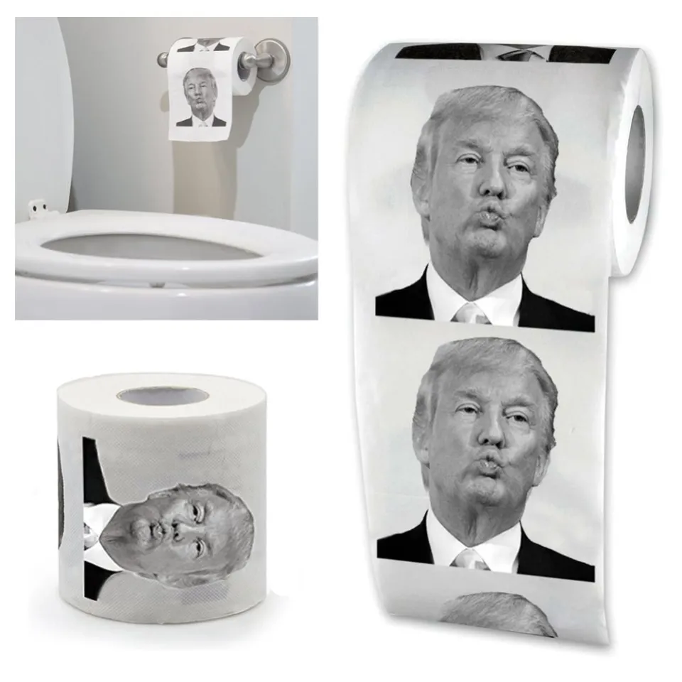 Joe Biden Pattern Toilet Paper Roll Bathroom Towel 3 Layers Funny