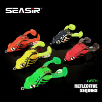 SeaSir 4cm/8g Mini Silicone Soft Frog Fishing Lure Topwater Artificial Soft Silicone Frog Bait with double barbed hooks Hollow Frog Fishing Lures for bass and snakehead