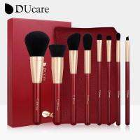 Ducare 8ชิ้นแปรงแต่งหน้าชุดกดสิวสำหรับ Coetic อายแชโดว์รองพื้นคิ้วเบลนดิ้งพาวเดอร์ Contour แปรงแต่งหน้าพร้อมถุง