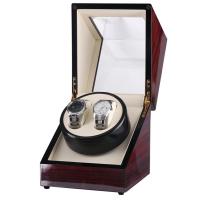 TPA-Watch Winder กล่องหมุนนาฬิกา ออโตเมติก แบบอโตเมติก 2 เรือน สีน้ำตาลลายไม้/สีครีม