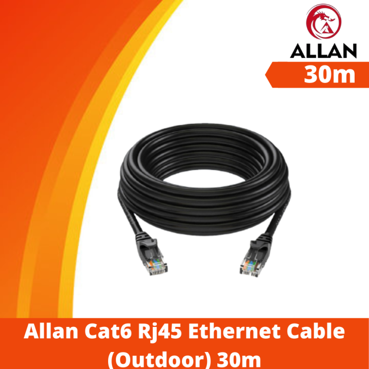 ALLAN Outdoor Cat6 30M Full Meter Outdoor UTP Cable CCA Cat6e Lan Cable ...