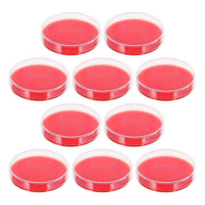 10Pcs Agar Plates Petri Dishes Blood Agar Petri Dishes For Biological