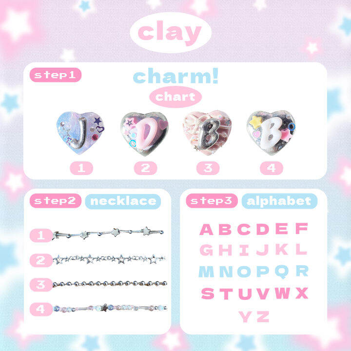 clay-bunnies-necklace-เลือกตัวอักษรเองได้-กำไล-พวงกุญแจ-สร้อยลูกปัด-สร้อยดินปั้น-จี้ดินปั้น