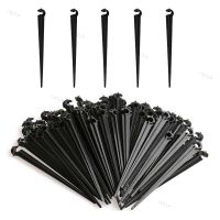 1/4" Garden Hose Drip Irrigation Support Stakes C Shape 4/7mm Tube Pipe Fixed Holder Watering Dripper Sprinkler Bracket YB1TH