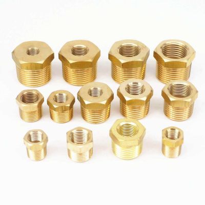 1/4 3/8 1/2 3/4 NPT BSPT Male To Female Thread Brass Reducer Bushing Reducing Pipe Fitting Coupler Connector Adapter 229PSI