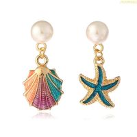 blg Attractive Starfish Irregular Dangle Earrings Enamel for Shell Earring Jewelry D 【JULY】