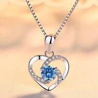 [COD] New fine love confession peach heart pendant niche light luxury high-end sentimental diamond necklace female