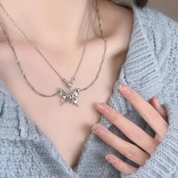  Sora Tuki Barbed Wire Necklace Heart Y2k Necklace