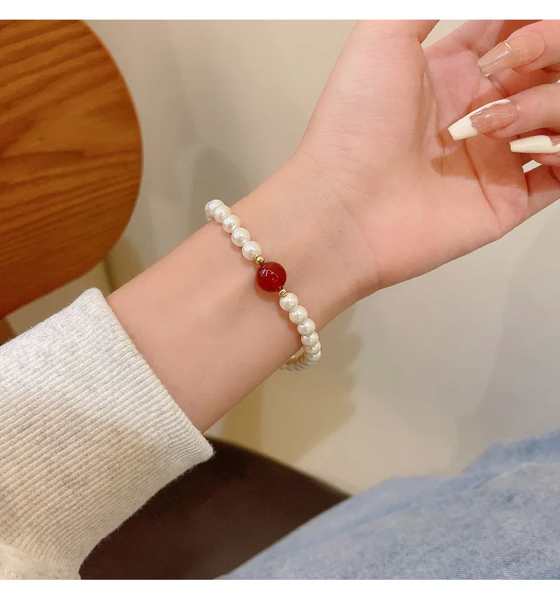 Chinas Chinese valentines day lovers gift Romantic natural red jequirity  bracelet MiaoYin red bean bracelet package mail   AliExpress Mobile