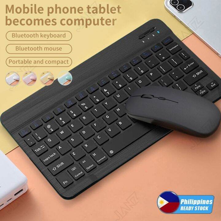 【Ready Stock】10 inch Wireless Bluetooth Keyboard Wireless Mouse Set