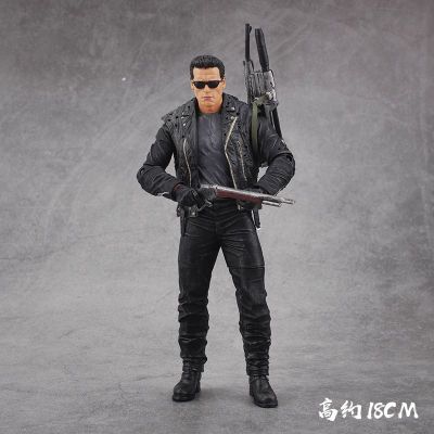 2023 ชะตากรรมมืดของ Terminator NECA นักรบในอนาคตอาร์โนลด์ชวาร์เซเน็กเกอร์ T800T โมเดลตุ๊กตาเคลื่อนย้ายได้