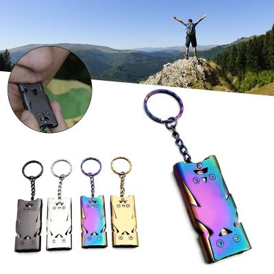 ‘；【-【 1 Pcs Double Pipe Whistle Pendant Keychain High Decibel Outdoor Survival Emergency Whistle Camping Tool Multiftion Whistle