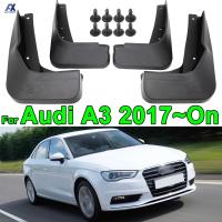 4x รถ Mud Flaps สำหรับ Audi A3ซีดาน Limousine Saloon 2017 2018 2019 2020 2021 Mudflaps Splash Guards Fender Liner Mudguards ยาง