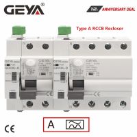 GEYA Recloser GRD9L-R อัตโนมัติที่มีประเภท RCCB RCD ELCB 40A 63A 30mA 100mA เบรกเกอร์ความปลอดภัย300mA