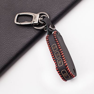 ♀✓๑ For Kia Sportage R Stinger Ceed CD Sorento Cerato forte 2017 2018 2019 4 Buttons Flip 100 Leather Car Key Case Keychain Cover
