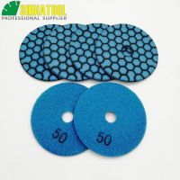 SHDIATOOL 6pcs Dia 80mm 50 Dry Polishing Pads For Granite Marble Ceramic 3inch Resin Bond Diamond Flexible Sanding Disc