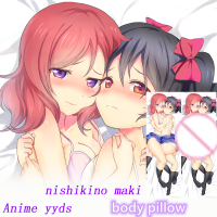 Dakimakura Anime nishikino maki yazawa nico love live! Body Pillow Double-sided Print Life-size Cover giving gift