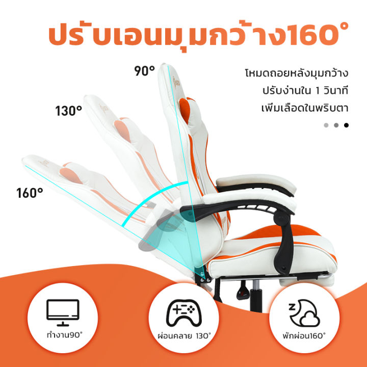 kuca-เก้าอี้เล่นเกม-เก้าอี้เกมมิ่ง-gaming-chair-เก้าอี้เกมมิ่งเกียร์-รองรับน้ำหนักได้ถึง-150-กก-ฟรีหมอนเอว-หมอนรองคอ