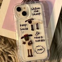 Ready Stock! เคสโทรศัพท์มือถือ ซิลิโคนนุ่ม TPU ใส กันกระแทก ลายแกะน่ารัก สําหรับ IPhone 11 12 13 14 Pro Max 7 8 Plus X XS XR 6 6S SE 2020