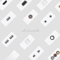 ▩┋✿ ENTUOIA White DIY Sockets Function Part TV Satellite USB PC RJ45 CAT6 TEL HDMI VGA Earphone 2pin Socket Button Switch Parts