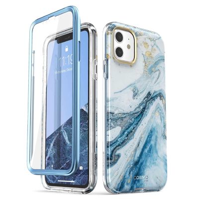 เคส I-Blason Cosmo Series สําหรับ iPhone 11 (ปล่อยปี 2019) เคสป้องกัน พร้อมตัวป้องกันหน้าจอในตัว สีฟ้า 6.1 นิ้ว ad