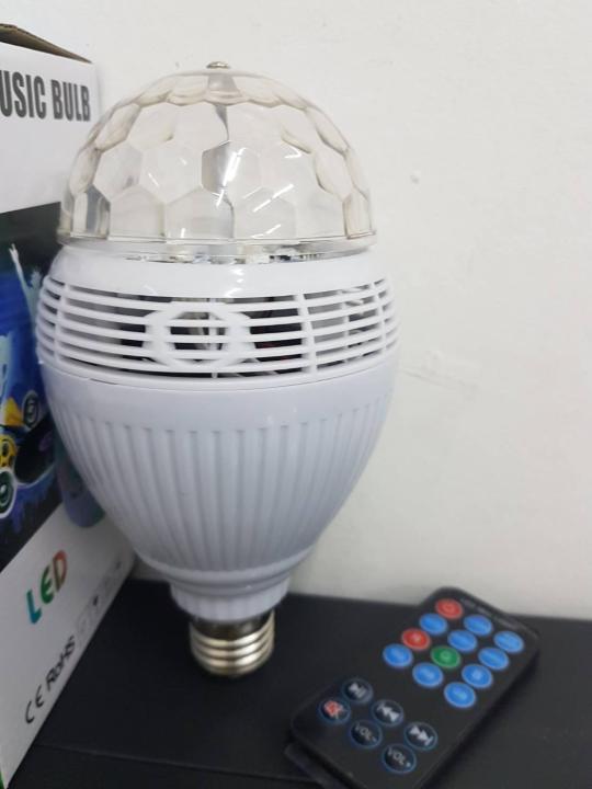 led-bluetooth-music-bulb-speakerหลอดไฟ-rgb-ลำโพงบูลทูธอัจฉริยะ-เปลี่ยนสี-หรี่ไฟ-พร้อมลำโพงในตัว-สั่งงานจากมือถือ-พร้อม-รีโมทคอนโทรลเปลี่ยนสีได้-ตั้งเป็นโหมดได้3-โหมด-เหมาะสำหรับสร้างความบันเทิง-งานแสง