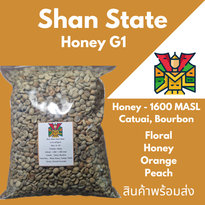 สารกาแฟ-พม่า-รัฐฉาน-ไซส์-16-18-shan-state-greenbean-honey-process-size-16-18-1kg