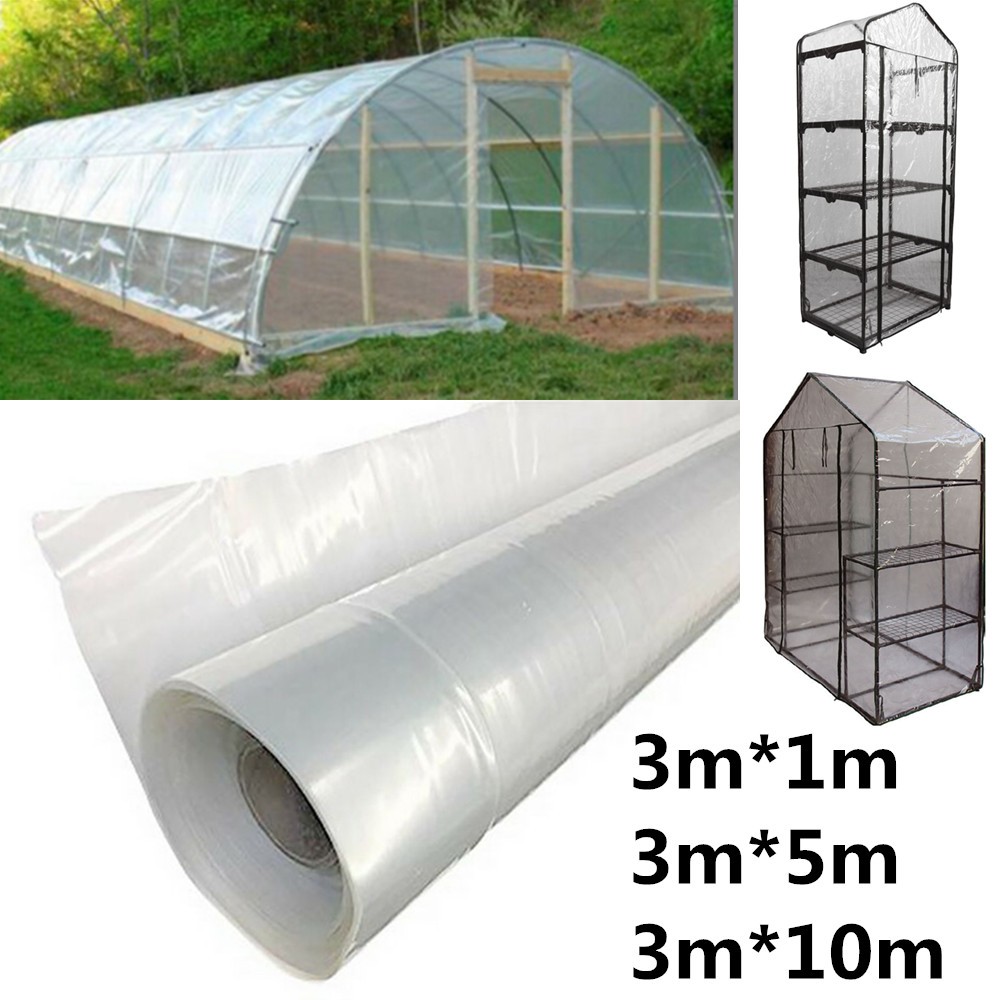 Greenhouse Polythene Polytunnel Cover Clear Film Plastic Sheeting Weatherproof 